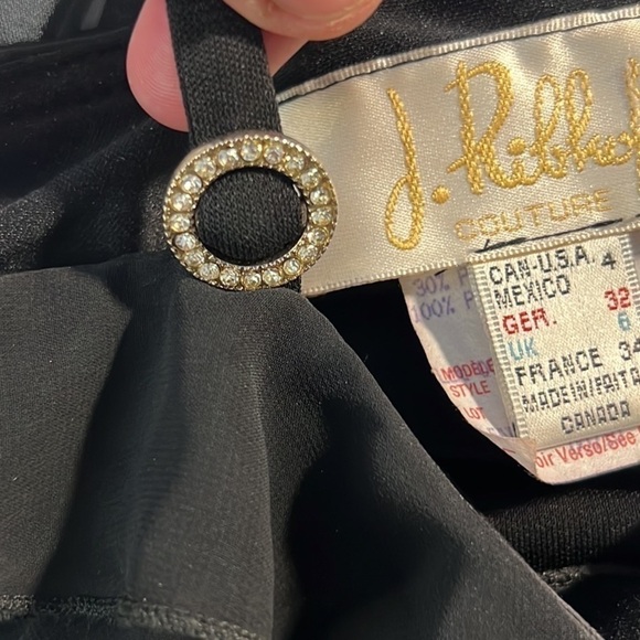 🖤VTG Joseph Ribkoff,Incredible,Vintage Little Black Dress”,Ruffled Upper,Size 4 - Picture 14 of 14